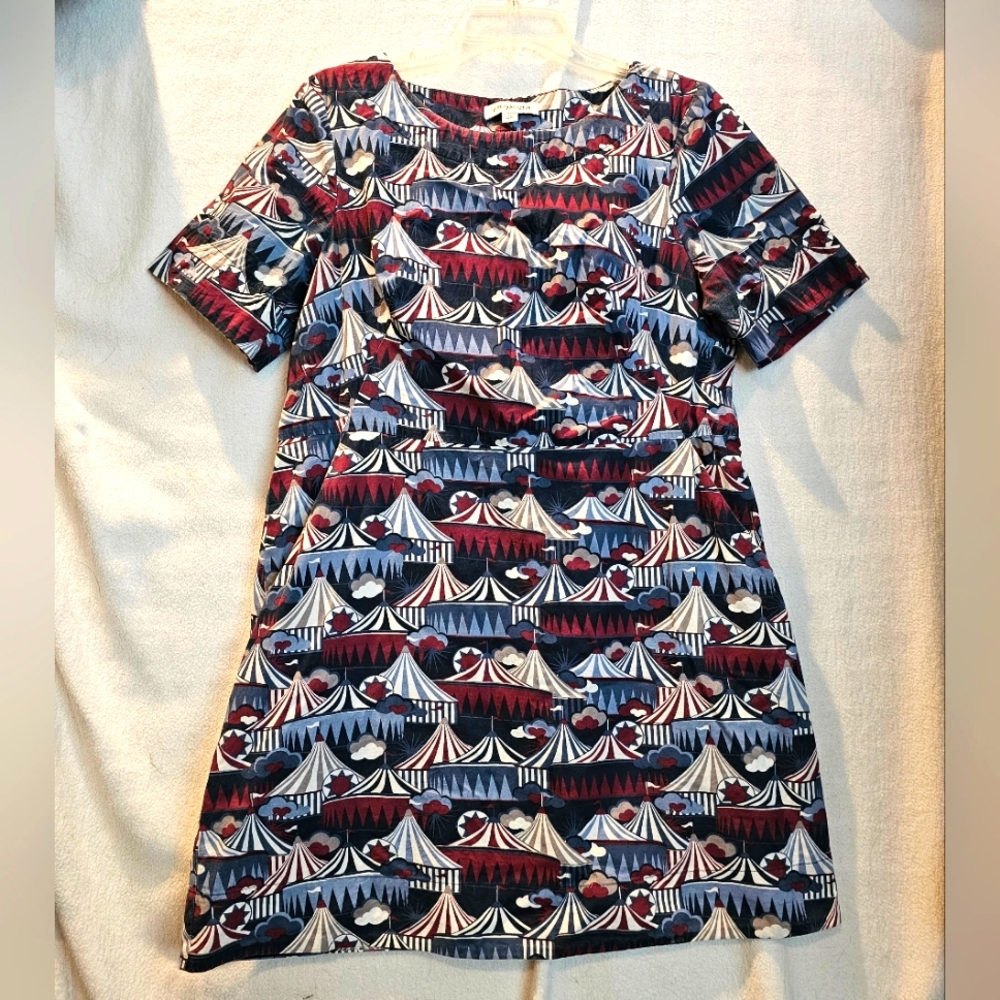 Emily And Fin L Lucy Under The Big Top Circus Dress Blues White Red Women's